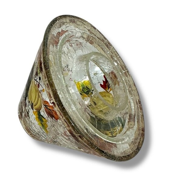 Yankee Candle Shade Crackle Glass Fall Autumn Thanksgiving Pumpkin Harvest - Picture 8 of 16